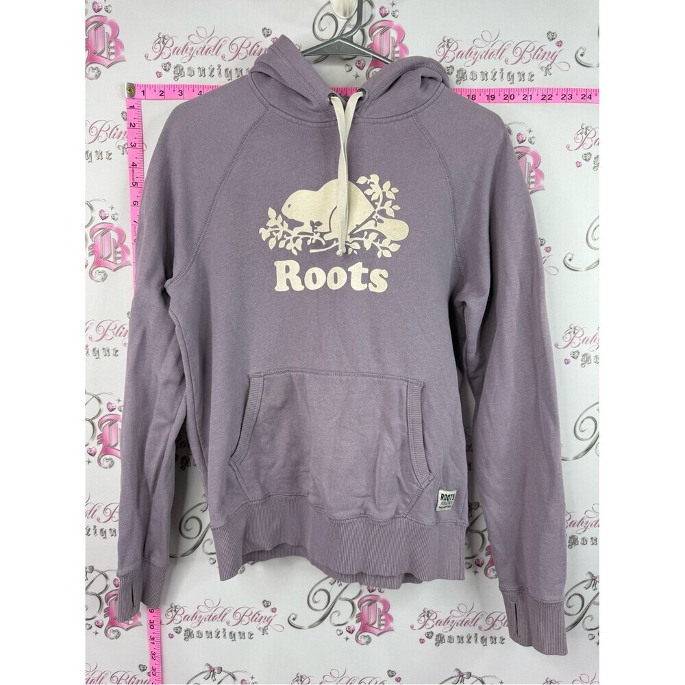 Roots hoodie sweater beaver Canada Lavender Pullover Hoodie with Cream Logo